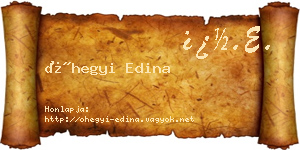Óhegyi Edina névjegykártya