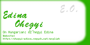 edina ohegyi business card